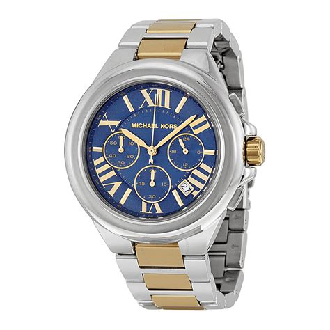 michael kors watch mk 5758|Michael Kors Women's Camille Two Tone Bracelet Blue Dial .